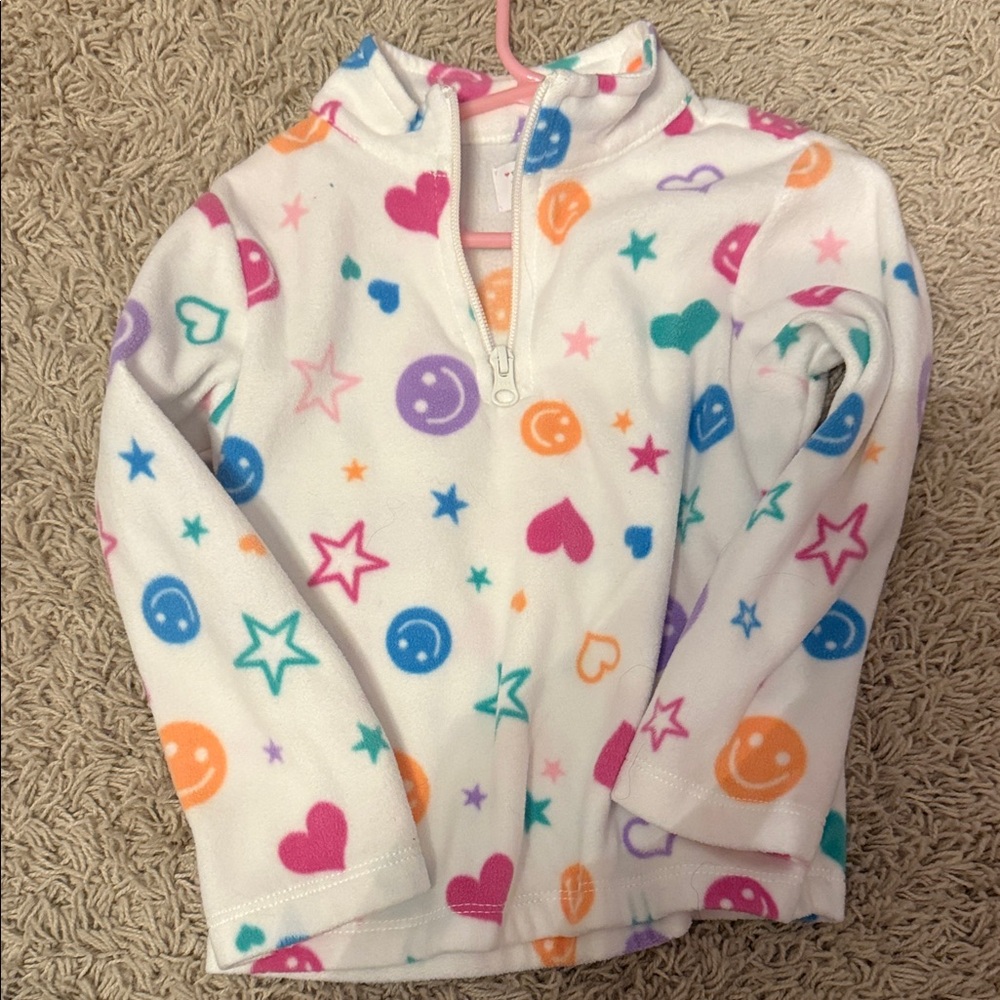 Fleece Pull over Colorful Patterned Kids Shirt